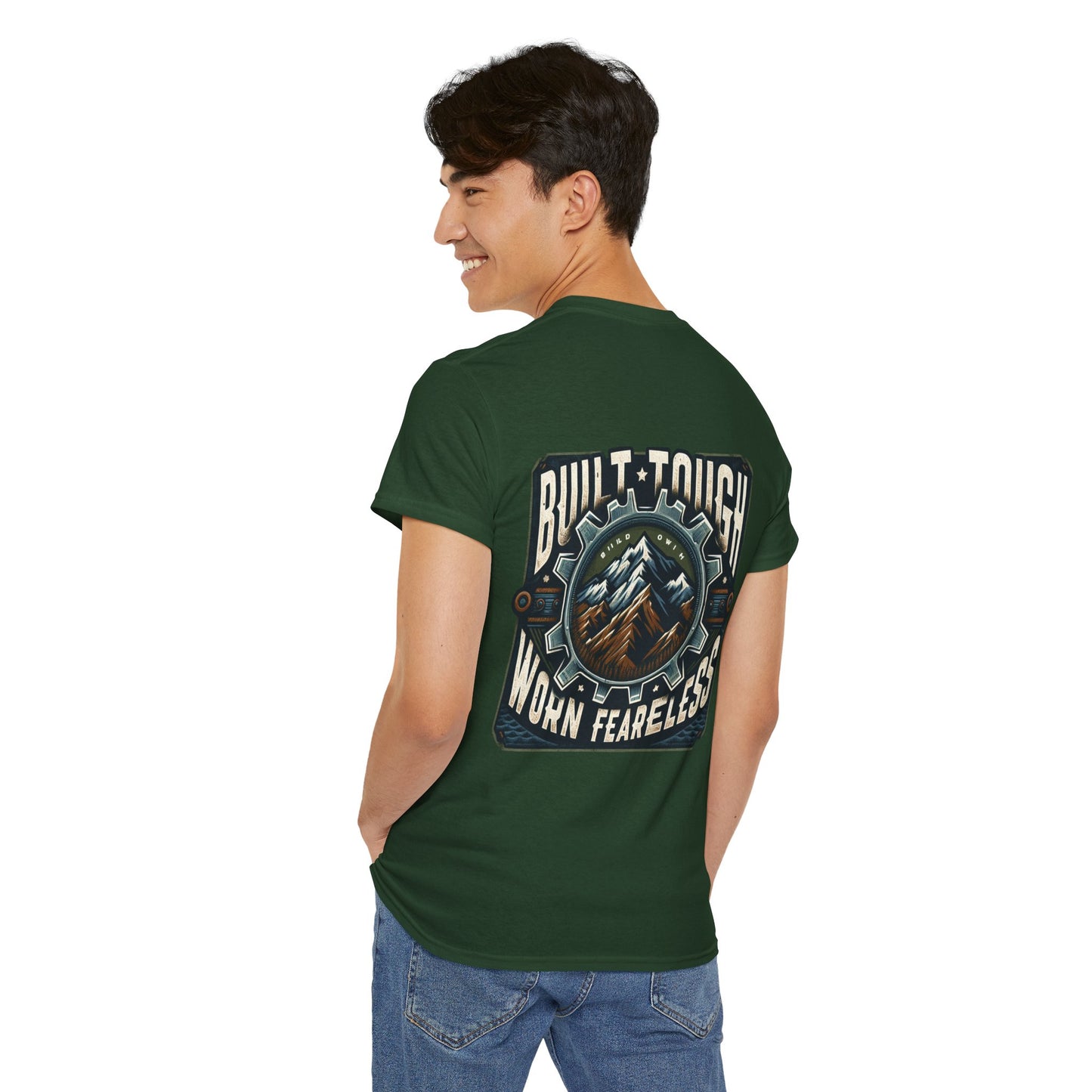 Built Tough Unisex Heavy Cotton Tee - Fearless Mountain Adventure Shirt