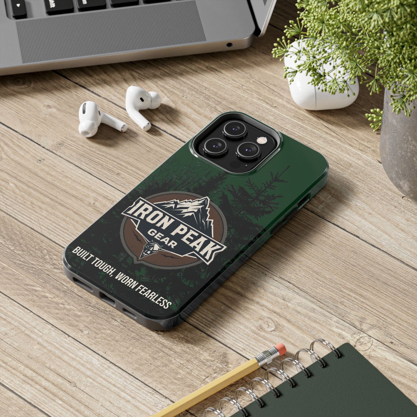 Iron Peak Gear Tough Phone Case - Durable Forest Design for Outdoor Enthusiasts