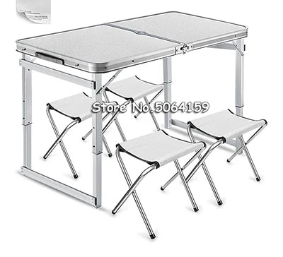 47x23 Outdoor Folding Table – Adjustable Height, Waterproof & Portable for Camping, BBQ, Fishing