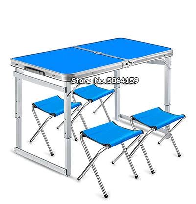 47x23 Outdoor Folding Table – Adjustable Height, Waterproof & Portable for Camping, BBQ, Fishing