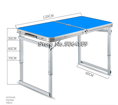 47x23 Outdoor Folding Table – Adjustable Height, Waterproof & Portable for Camping, BBQ, Fishing