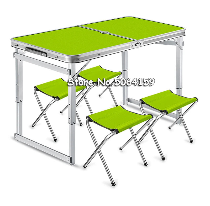 47x23 Outdoor Folding Table – Adjustable Height, Waterproof & Portable for Camping, BBQ, Fishing