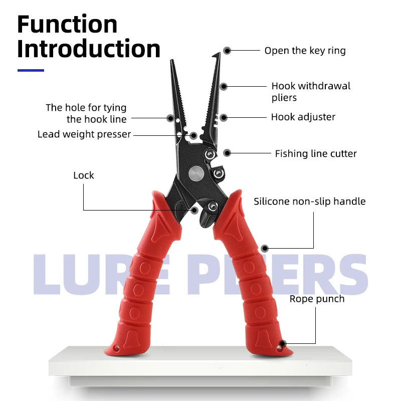 Multifunctional Fishing Pliers – Stainless Steel Line Cutter & Hook Remover