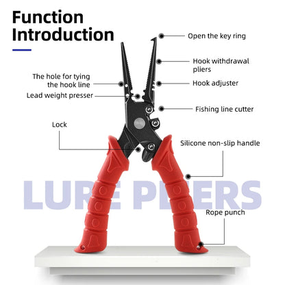 Multifunctional Fishing Pliers – Stainless Steel Line Cutter & Hook Remover