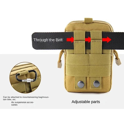 Tactical MOLLE Waist Pouch – EDC Utility Bag for Hunting, Camping, Tools & Phone Storage