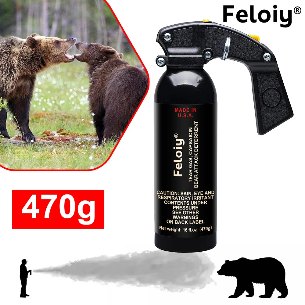 Bear Spray – Powerful Long-Range Protection, Wolf-Resistant Mist for Camping & Hunting