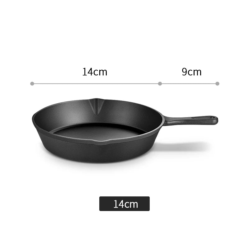 Heavy-Duty Cast Iron Frying Pan – Non-Stick Skillet for Camping & Home Cooking