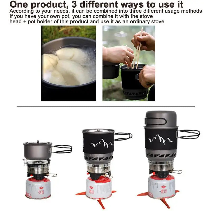 Portable Windproof Camping Stove Set – Complete Outdoor Cooking Kit