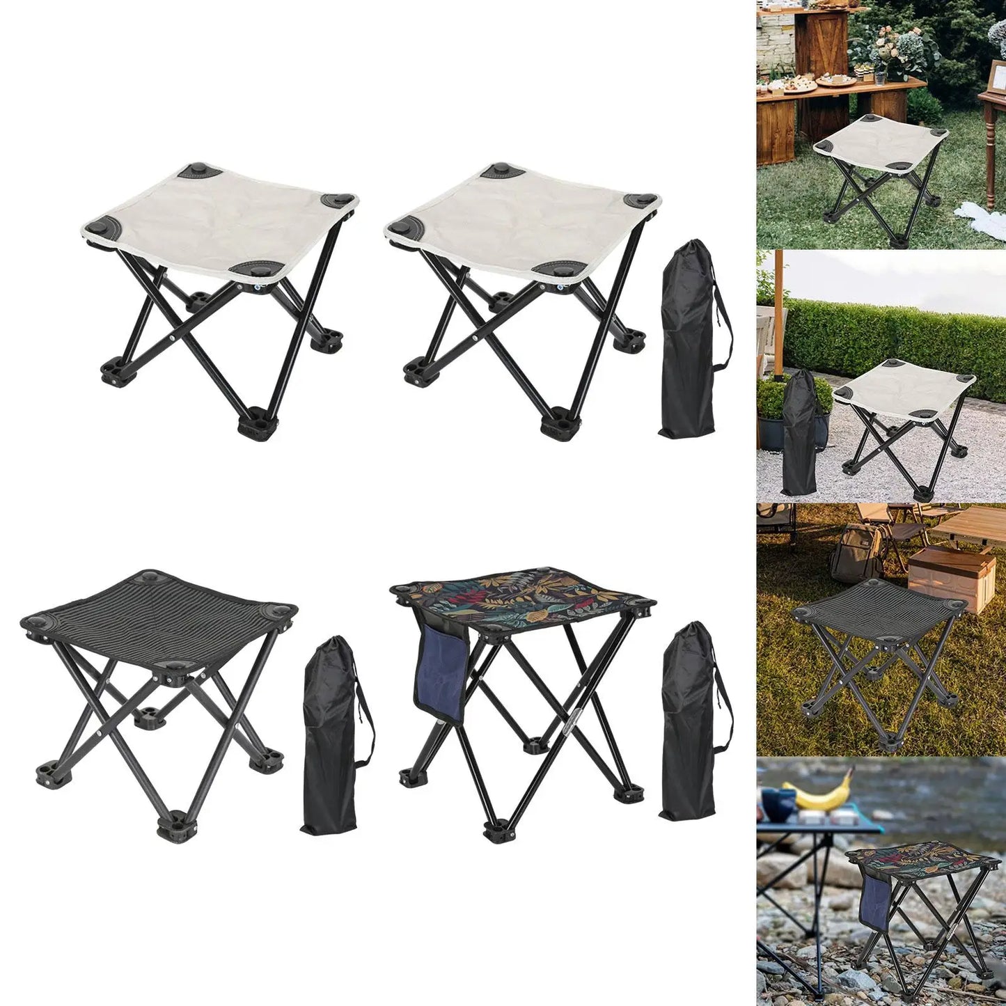 Foldable Camping Stool Collapsible Stool Lightweight Easy to Carry Heavy Duty