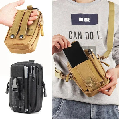 Tactical MOLLE Waist Pouch – EDC Utility Bag for Hunting, Camping, Tools & Phone Storage