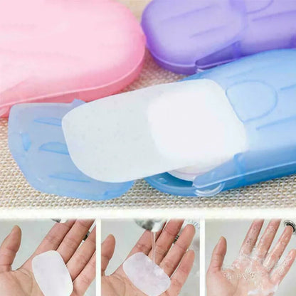 20PCS/Box Disposable Soap Paper – Convenient Travel Hand Wash & Bath Soap Sheets