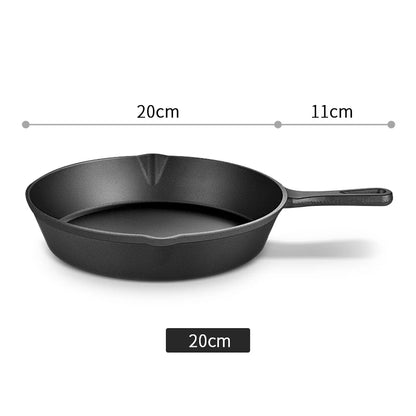 Heavy-Duty Cast Iron Frying Pan – Non-Stick Skillet for Camping & Home Cooking