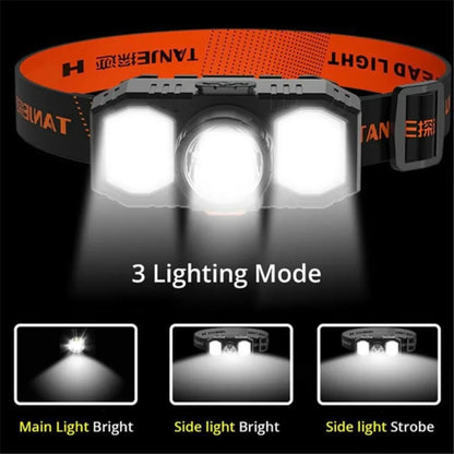 USB Rechargeable LED Headlamp – Waterproof, Powerful & Built for Outdoor Adventures