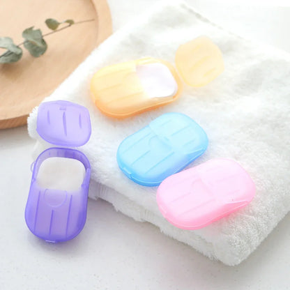 20PCS/Box Disposable Soap Paper – Convenient Travel Hand Wash & Bath Soap Sheets