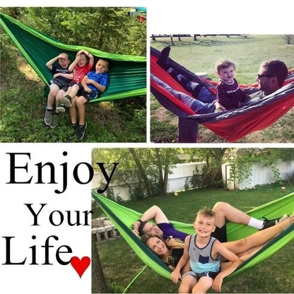 Single Person Outdoor Camping Hammock – High Strength Nylon Parachute Fabric