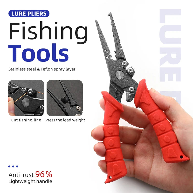 Multifunctional Fishing Pliers – Stainless Steel Line Cutter & Hook Remover