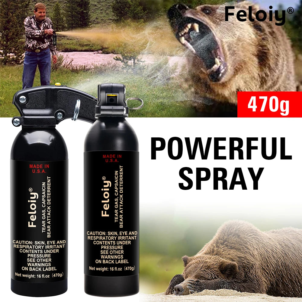 Bear Spray – Powerful Long-Range Protection, Wolf-Resistant Mist for Camping & Hunting