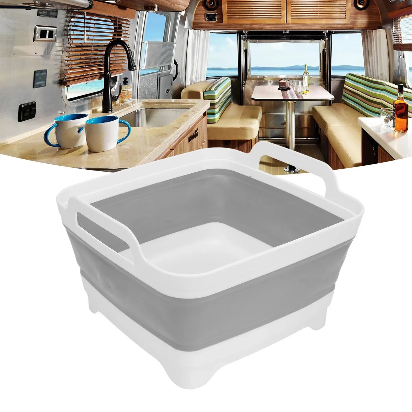 Collapsible RV Sink & Dish Basin – Space-Saving Essential for Campers & Van Life